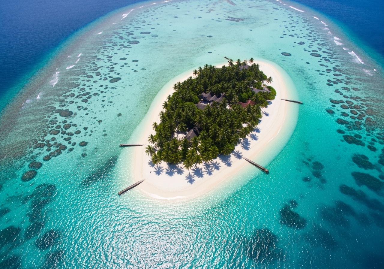 Perfect tropical island in North Malé Atoll